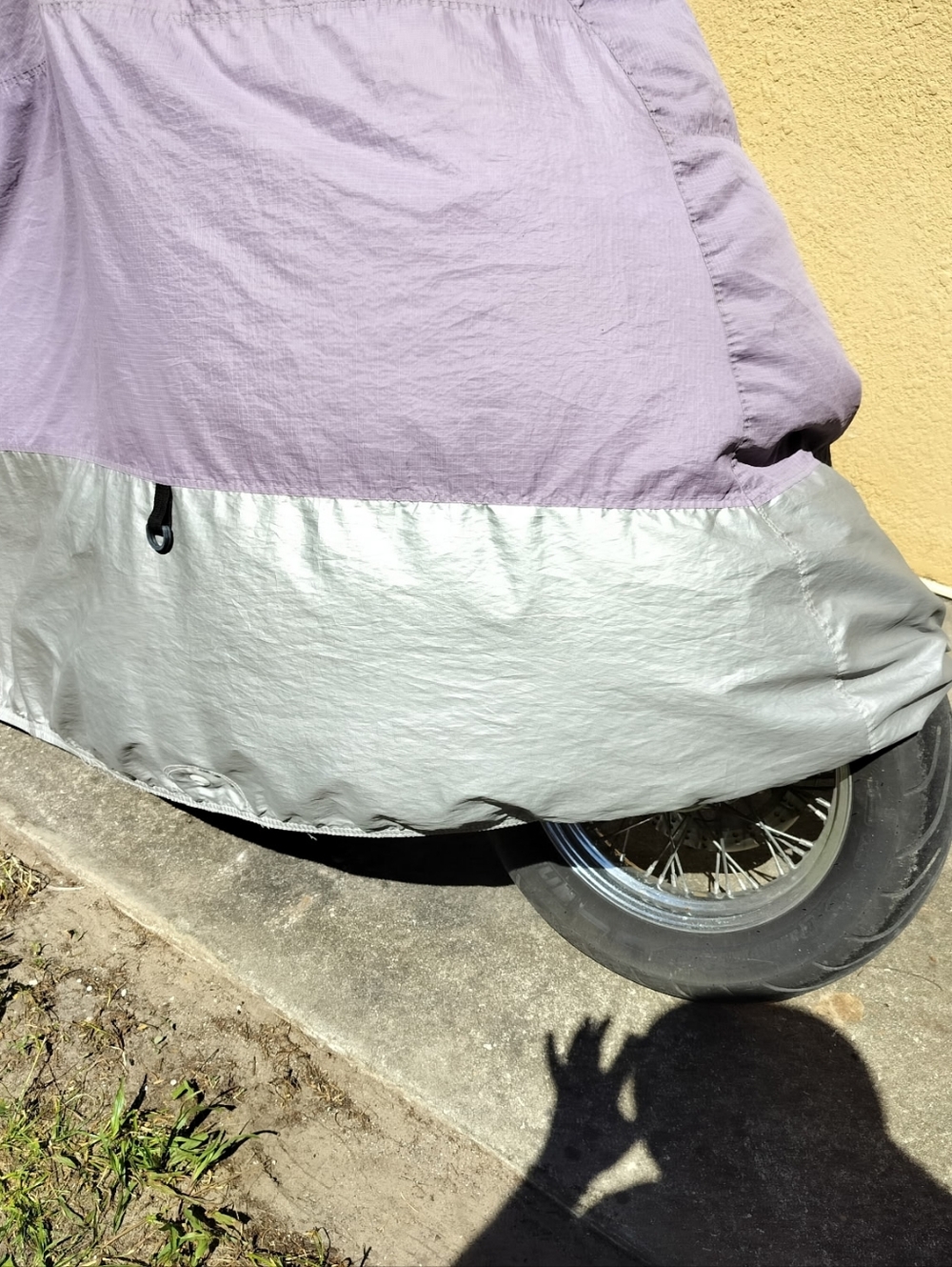 Motorcycle Light Lavender and Silver Cover.